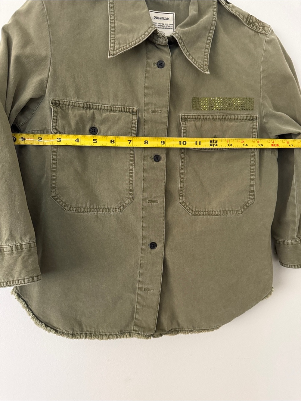 Zadig & Voltaire Olive Green Casual Shirt Jacket - Picture 5 of 5